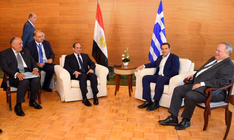 السيسى ورئيس الوزراء اليونانى
