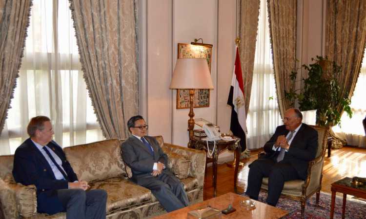 سامح شكرى يلتقى وكيل السكرتير العام للأمم المتحدة