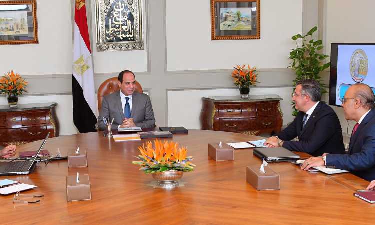 السيسى مع رئيس بيدرينى للرخام