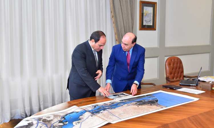 الرئيس السيسى والفريق مهاب مميش