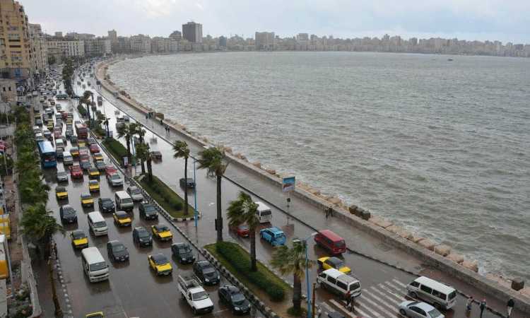 الأمطار فى الإسكندرية - أرشيفية
