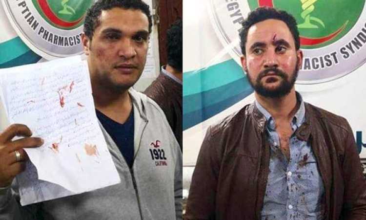 الصحفيين المعتدى عليهم بنقابة الصيادلة