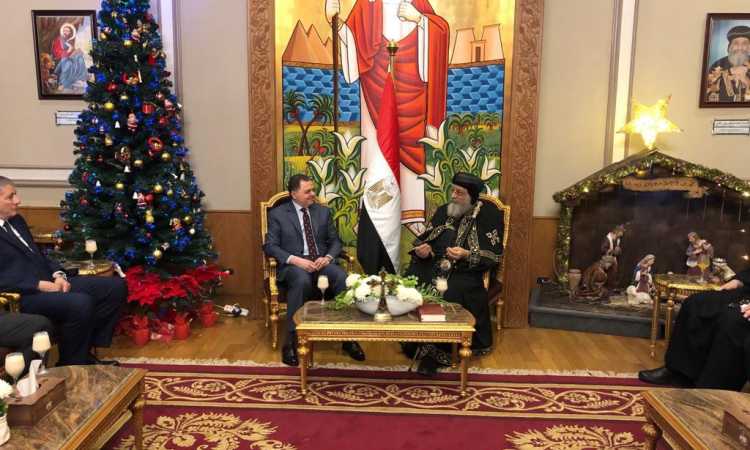 وزير الداخلية خلال لقاءه بالبابا