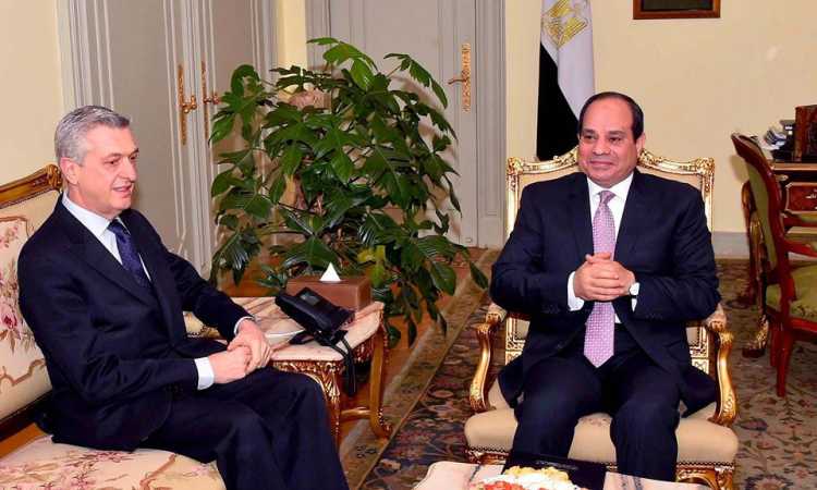 السيسى والمفوض السامى للأمم المتحدة لشؤون اللاجئين