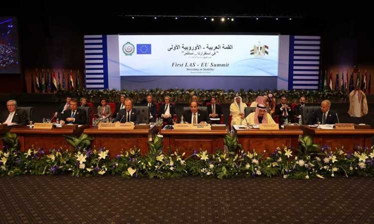 السيسى بالقمة العربية الأوروبية