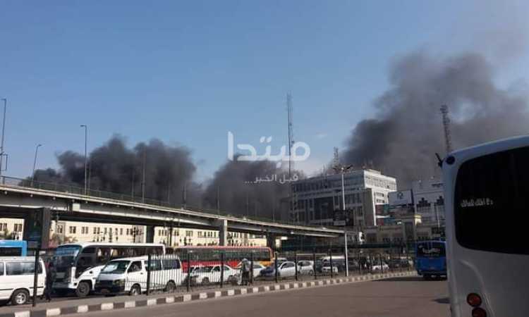 حريق فى محطة مصر