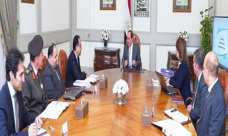الرئيس عبدالفتاح السيسى وعدد من الوزراء