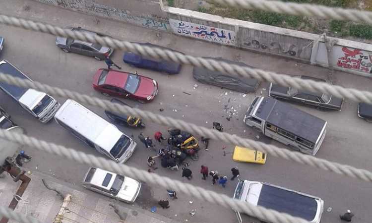 حادث تصادم توك توك وميكروباص بالإسكندرية