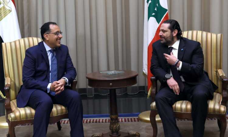 مصطفى مدبولى وسعد الحريرى