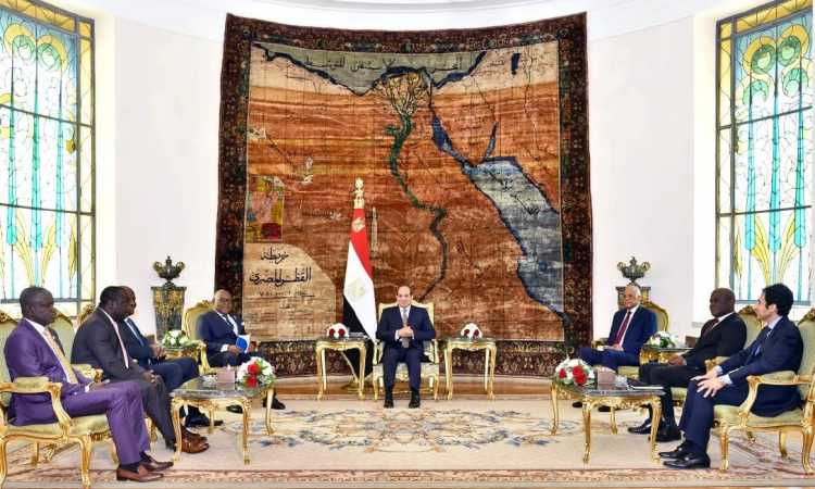 السيسى يستقبل رئيس برلمان جمهورية غانا