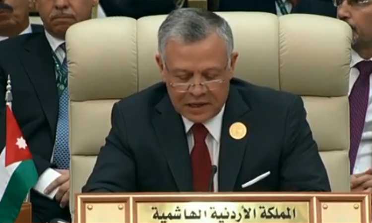 ملك الأردن خلال كلمته
