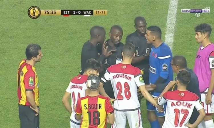 توقف مباراة الترجى والوداد