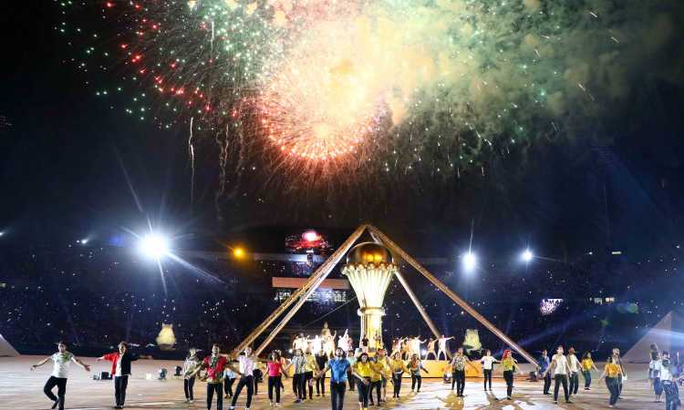 عروض فنية وألعاب نارية.. حفل مبهر فى افتتاح أمم إفريقيا 2019