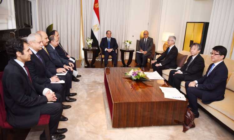 الرئيس السيسى ورئيس شركة تويوتا