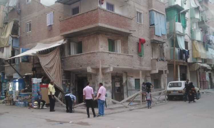 انهيار أجزاء من عقار بالإسكندرية