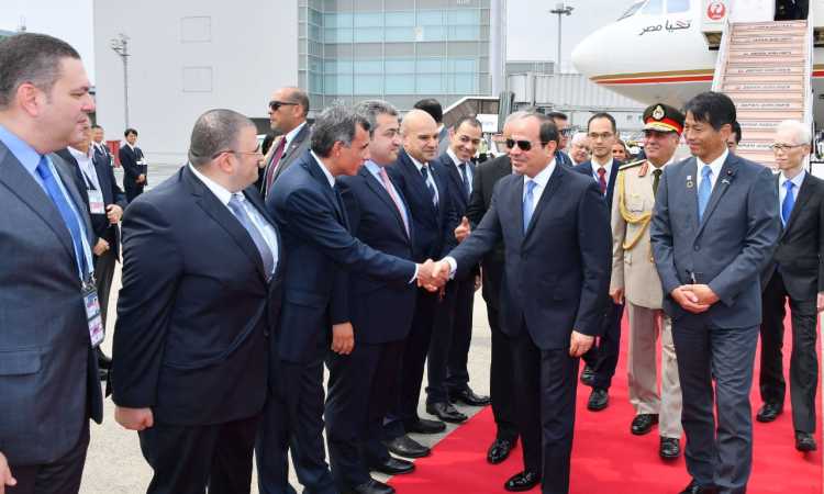 السيسى يصل اليابان