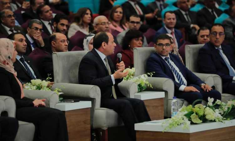 الرئيس السيسى خلال فعاليات مؤتمر الشباب الثامن