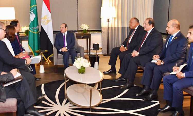 الرئيس السيسى يلتقى مدير عام منظمة الأغذية والزراعة