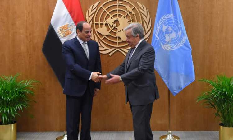 الرئيس السيسى يلتقى أنطونيو جوتيريش سكرتير عام الأمم المتحدة