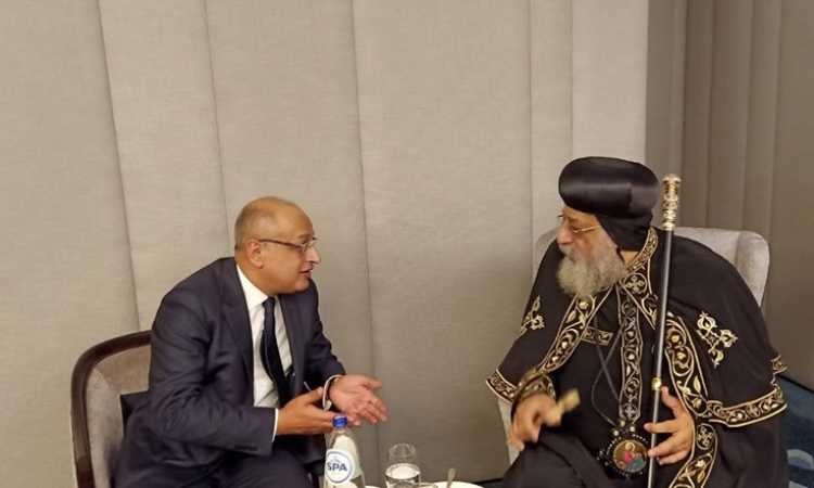 البابا فى سفارة مصر ببروكسل