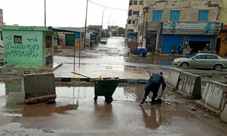 أمطار غزيرة على الإسكندرية