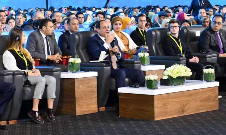 الرئيس السيسى فى منتدى شباب العالم
