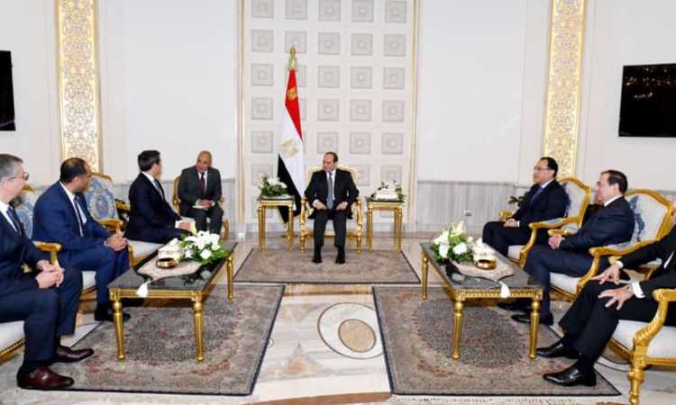 السيسى ورئيس شركة شلمبرجيه العالمية