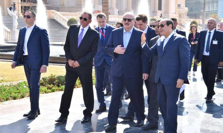 الرئيس السيسى ونظيره البيلاروسى فى جولة بالعاصمة الإدارية الجديدة 