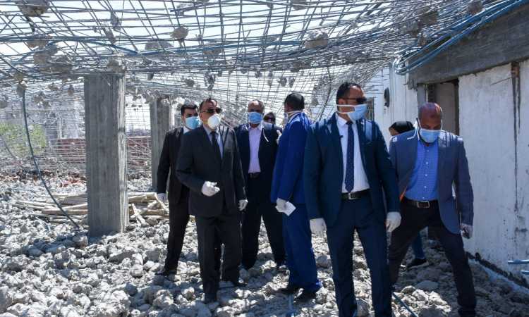 إزالة أعمال بناء مخالف في الإسكندرية