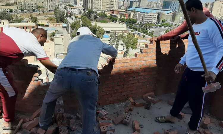 إزالة البناء المخالف فى الإسكندرية
