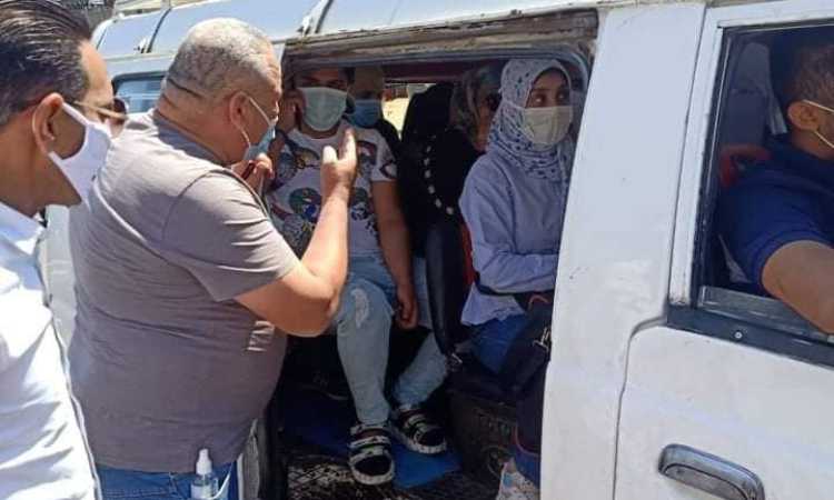 الجيزة تتابع التزام السائقين والمواطنين بارتداء الكمامات