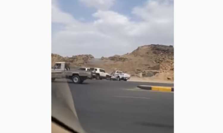 تصادم سيارتين فى السعودية