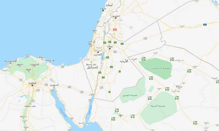 خريطة جوجل للأراضى المحتلة
