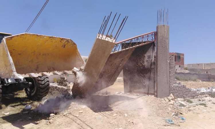 إزالة التعديات على أراضي الدولة بالإسكندرية