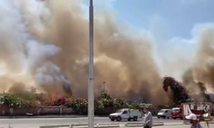حريق فى ميدان الرماية