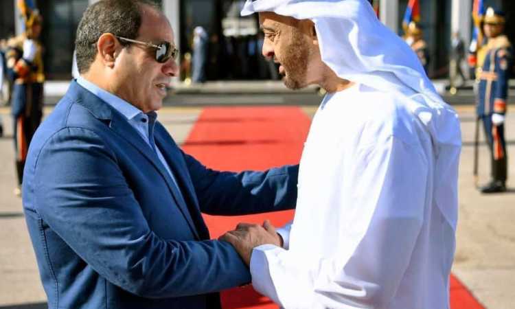 الرئيس عبدالفتاح السيسى مع الشيخ محمد بن زايد آل نهيان