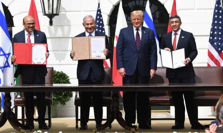 توقيع اتفاقية السلام بين الإمارات والبحرين وإسرائيل
