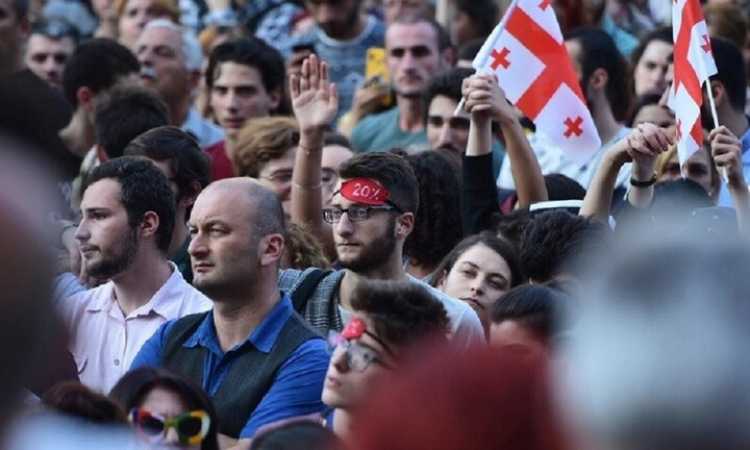 مظاهرات فى جورجيا