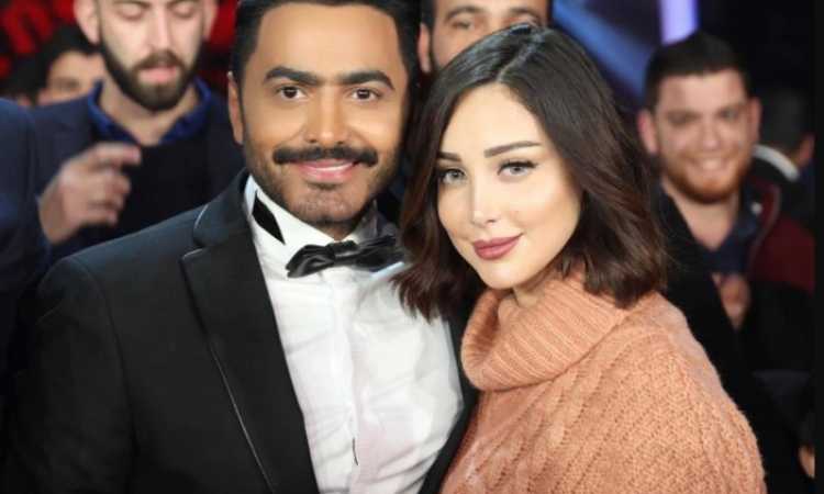 تامر حسنى وبسمة بوسيل