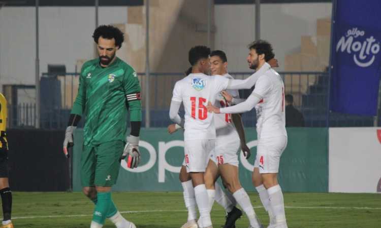 الشوط الأول.. الزمالك يتقدم على المقاولون بنيران صديقة