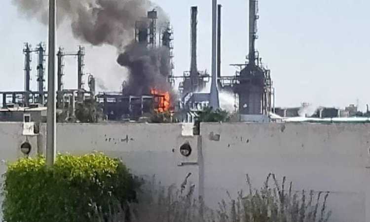 حريق بشركة العامرية للبترول