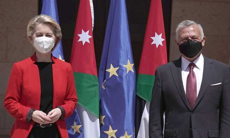 العاهل الأردنى يلتقى رئيسة المفوضية الأوروبية
