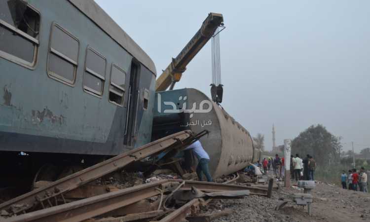  رفع آثار حادث قطار طوخ