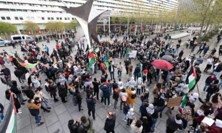 تظاهرة ألمانية تضامنًا مع فلسطين