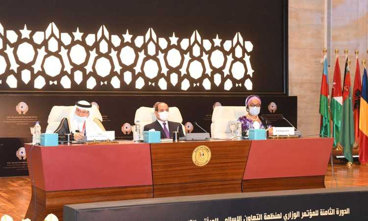 مشاركة السيسى فى مؤتمر منظمة التعاون الإسلامى الخاص بالمرأة