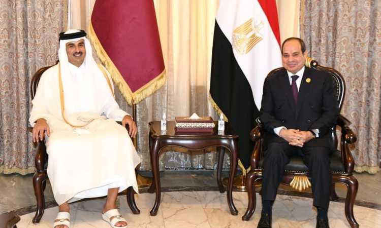الرئيس السيسى والأمير تميم فى بغداد