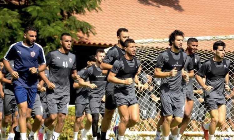 جانب من مران سابق للاعبى الزمالك