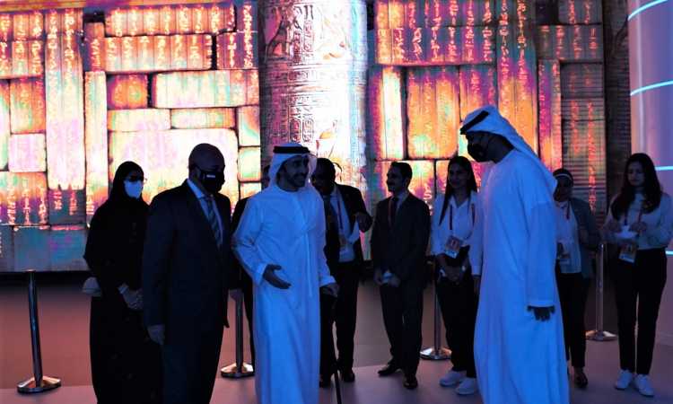 وزير خارجية الإمارات يزور الجناح المصرى فى إكسبو 2020