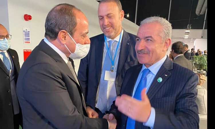 السيىسى ورئيس الوزراء الفلسطينى
