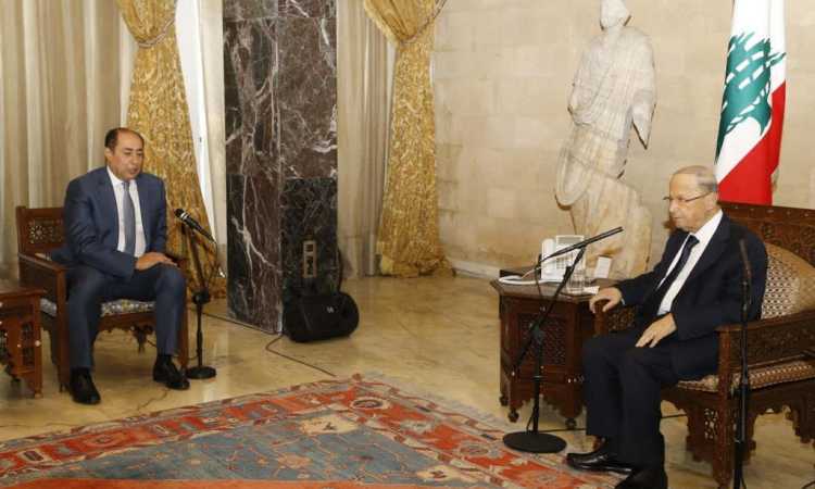 السفير حسام زكى فى لبنان